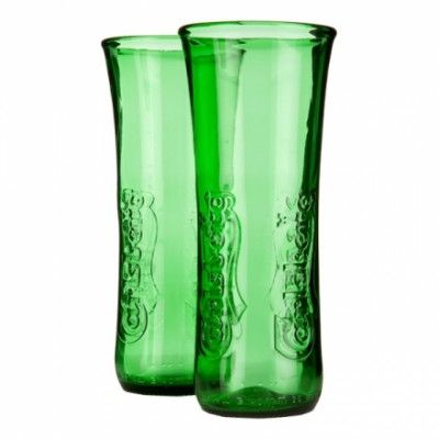 Återvunna Carlsberg Export Ölglas