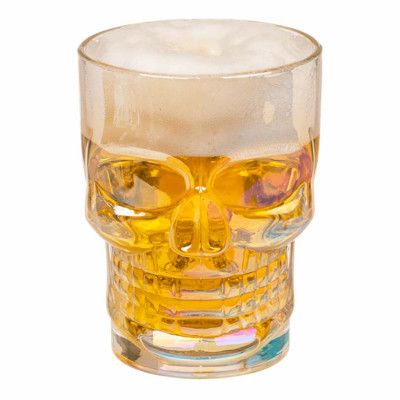 Ölglas Dödskalle Färgskimrande
