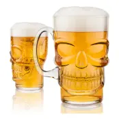 Dödskalle Ölglas