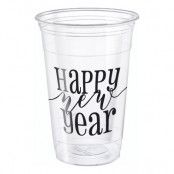 Ölglas i Plast Happy New Year - 8-pack