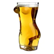 Gigantiskt Ölglas Kvinnokropp