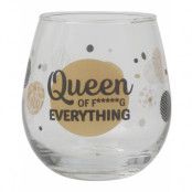 Queen of F****G Everything - Footless vinglas/ölglas/läskglas - 450 ml