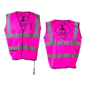 Reflexväst Rosa med Kapsylöppnare - One size