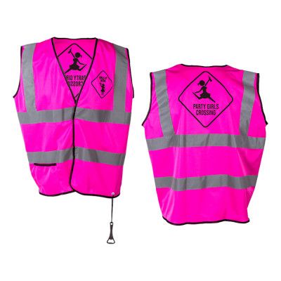 Reflexväst Rosa med Kapsylöppnare - One size