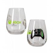 Xbox-set med 2 stamlösa vinglas/ölglas/läskglas - 510 ml