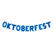 Ballonggirlang Oktoberfest Blå Metallic