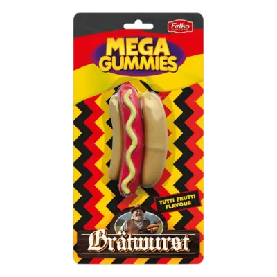 Felko Mega Gummies German Bratwurst - 120 gram