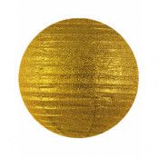 Guldfärgad Papperslykta med Glitter 20 cm