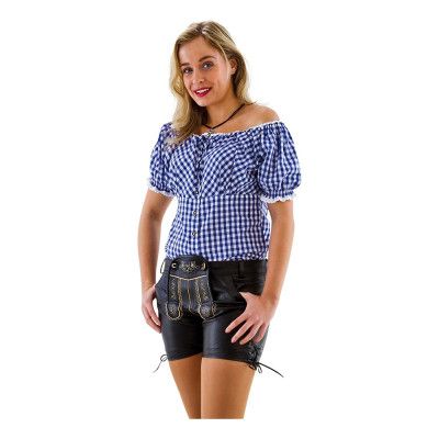 Oktoberfest Blus Vit/Blå - Medium