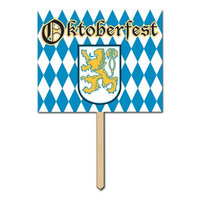 Oktoberfest Trädgårdsskylt på Pinne