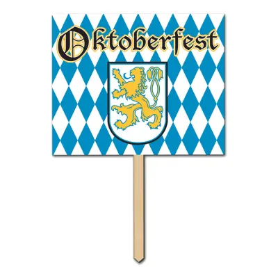 Oktoberfest Trädgårdsskylt på Pinne