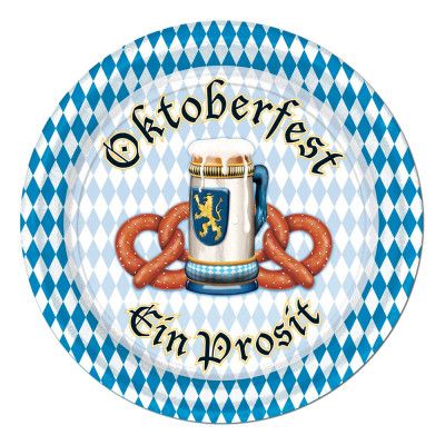 Pappersassietter Oktoberfest Ein Prosit - 8-pack
