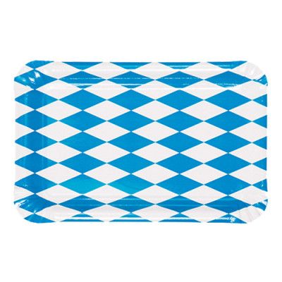 Pappersassietter Rektangulära Bayersk Blå - 50-pack