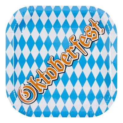 Papperstallrikar Kvadrat Oktoberfest - 6-pack