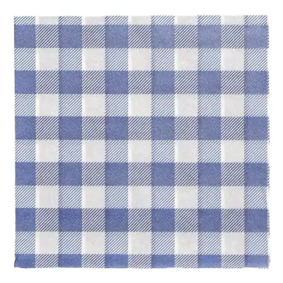 Servetter Blå Rutig - 100-pack