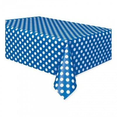 Plastduk Blå Prickig