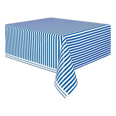 Plastduk Blå/Vit Randig