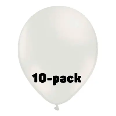 Stora Ballonger Vita - 10-pack