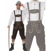 Äkta Brunsvart Lederhosen i 100% Kvalitetsskinn