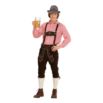 Bavarian Rödrutig Skjorta - Small