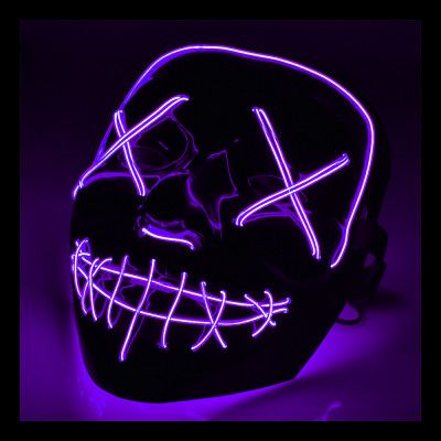 El Wire Purge LED Mask - Lila