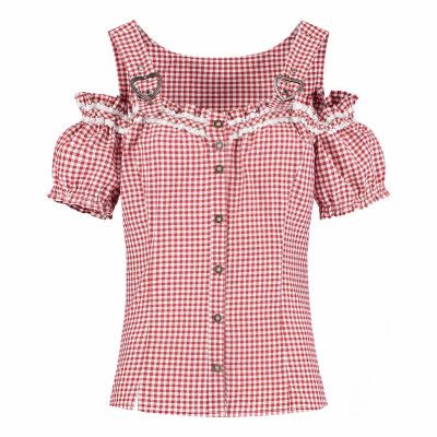 Oktoberfest Blus Röd/Rutig - 36