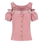 Oktoberfest Blus Röd/Rutig - 50