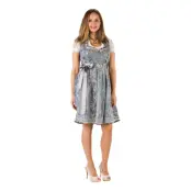 Oktoberfest Dirndl Blå/Silver Deluxe Maskeraddräkt - 34