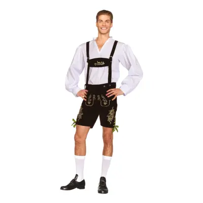 Oktoberfest Lederhosen Deluxe Maskeraddräkt - Medium