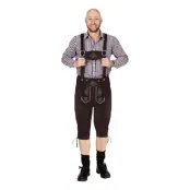 Oktoberfest Lederhosen Mörkbrun - 46