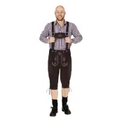 Oktoberfest Lederhosen Mörkbrun - 52