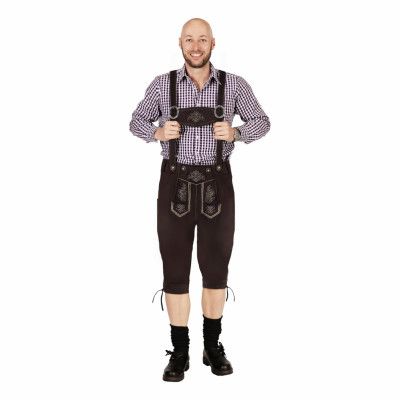 Oktoberfest Lederhosen Mörkbrun - 54