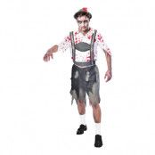 Oktoberfest Zombie Man Maskeraddräkt - Medium