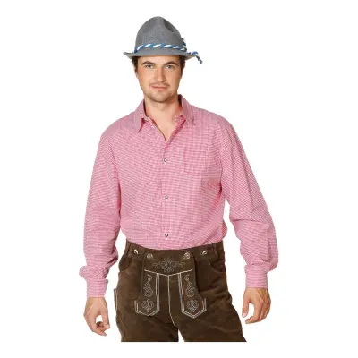 Röd/Vit Rutig Skjorta för Män - X-Small