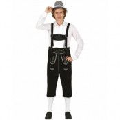 Svart Oktoberfest kostym för män