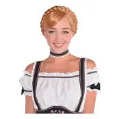 Oktoberfest Blond Peruk med Fläta - One size