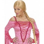 Rapunzel - Blond Peruk med Lång Fläta