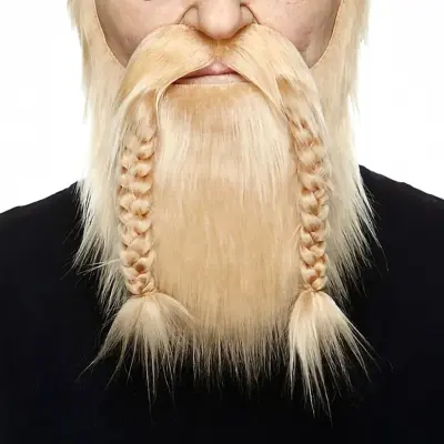 Viking Mustasch med Skägg Blond
