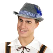 Oktoberfesthatt med Fjädrar - One size