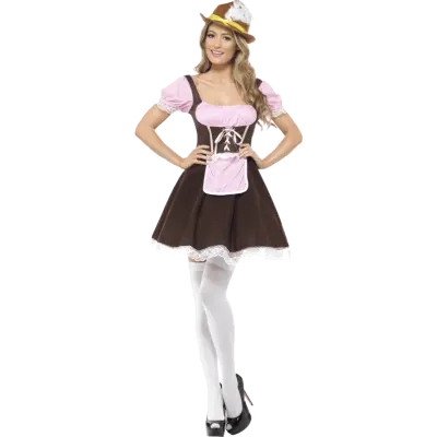 Barflicka Maskeraddräkt Kort Klänning S