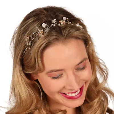 Dirndl Hårband med Pärlor Deluxe - One size