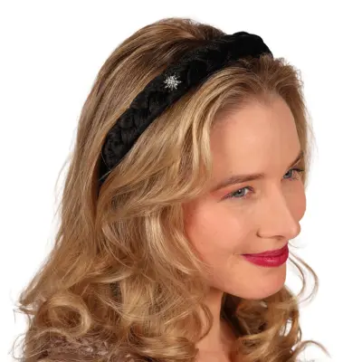 Oktoberfest Diadem Svart - One size