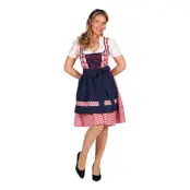 Oktoberfest Dirndl Edelweiss Röd/Vit Maskeraddräkt - Large