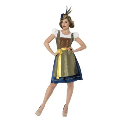 Traditionell Heidi Bavarian Deluxe Maskeraddräkt - Medium